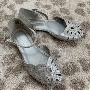 Girls Silver Mary Janes - size 13